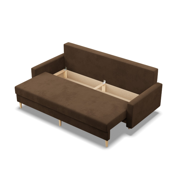 Trivietė sofa Bella su miegojimo mechanizmu - Image 3